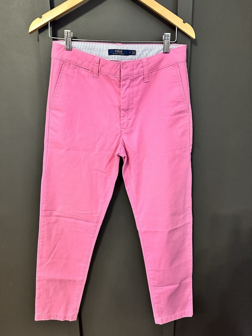 Polo Ralph Lauren Women’s Straight-fit stretch chino pants in pink size 2